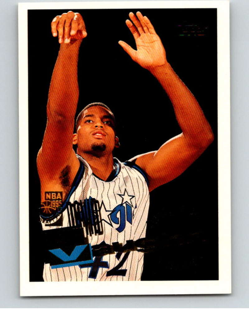 1995-96 Topps NBA #222 David Vaughn RC Rookie Orlando Magic V70399 Image 1