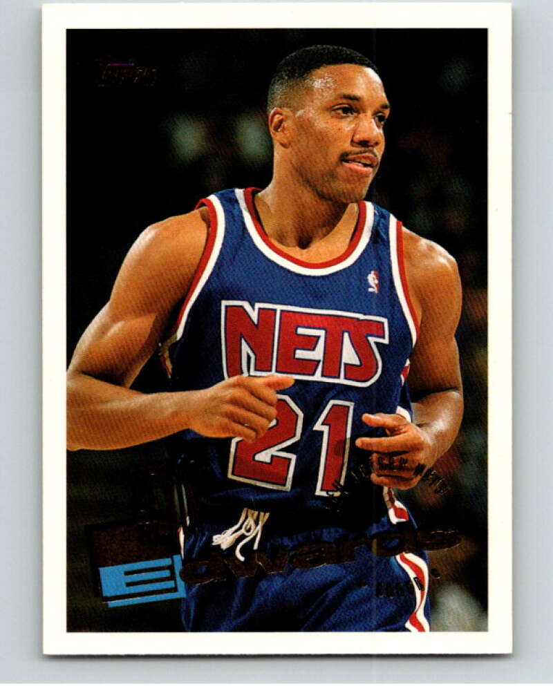 1995-96 Topps NBA #239 Kevin Edwards New Jersey Nets V70440 Image 1