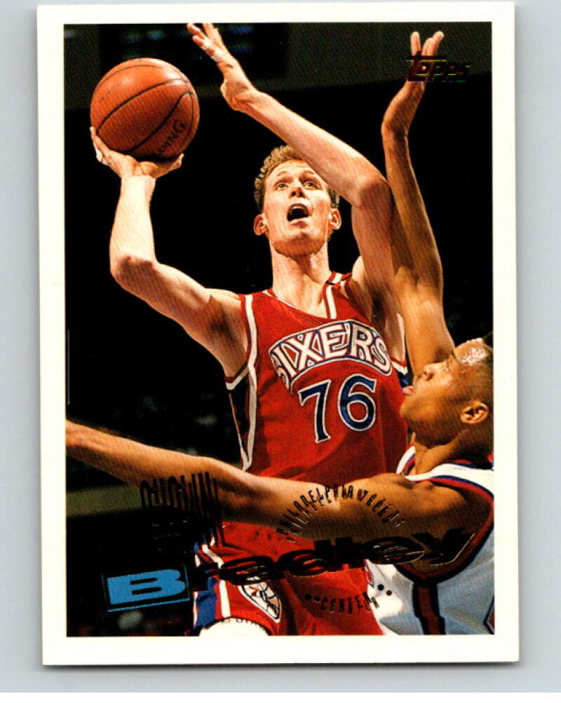 1995-96 Topps NBA #245 Shawn Bradley Philadelphia 76ers V70449 Image 1