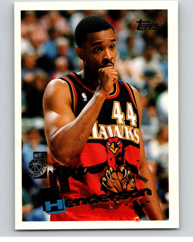 1995-96 Topps NBA #261 Alan Henderson RC Rookie Atlanta Hawks V70482 Image 1