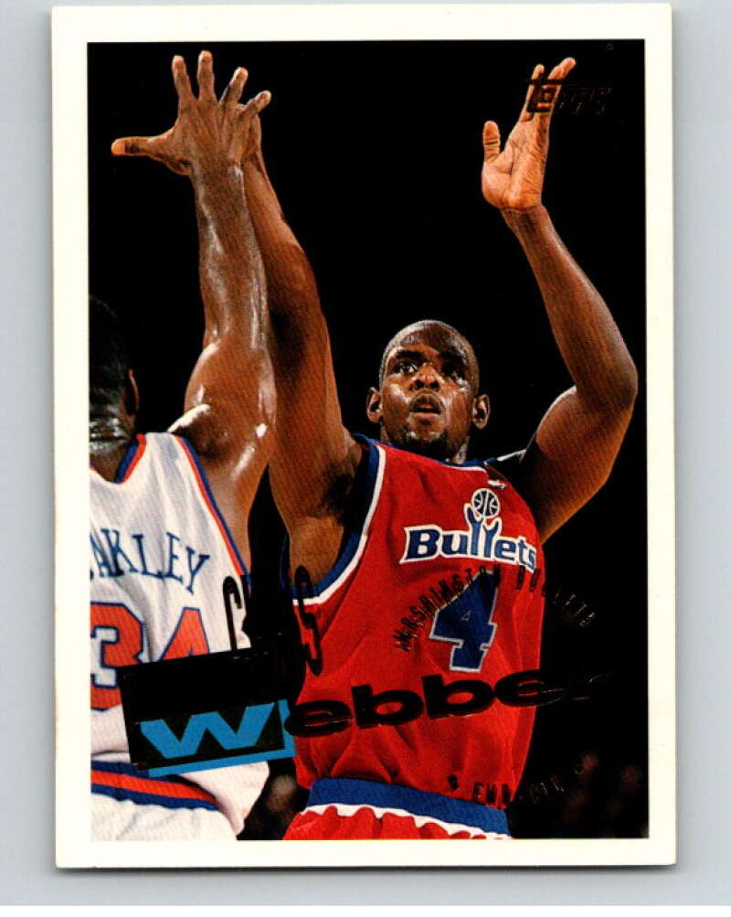 1995-96 Topps NBA #282 Chris Webber Washington Bullets V70520 Image 1