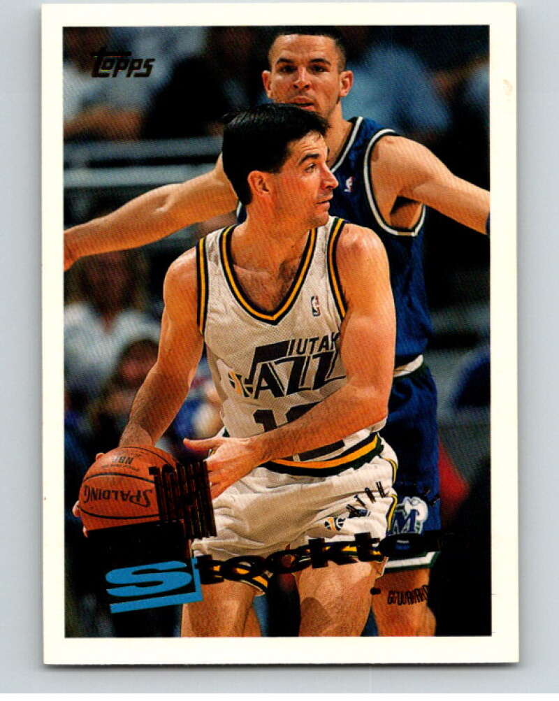 1995-96 Topps NBA #284 John Stockton Utah Jazz V70524 Image 1
