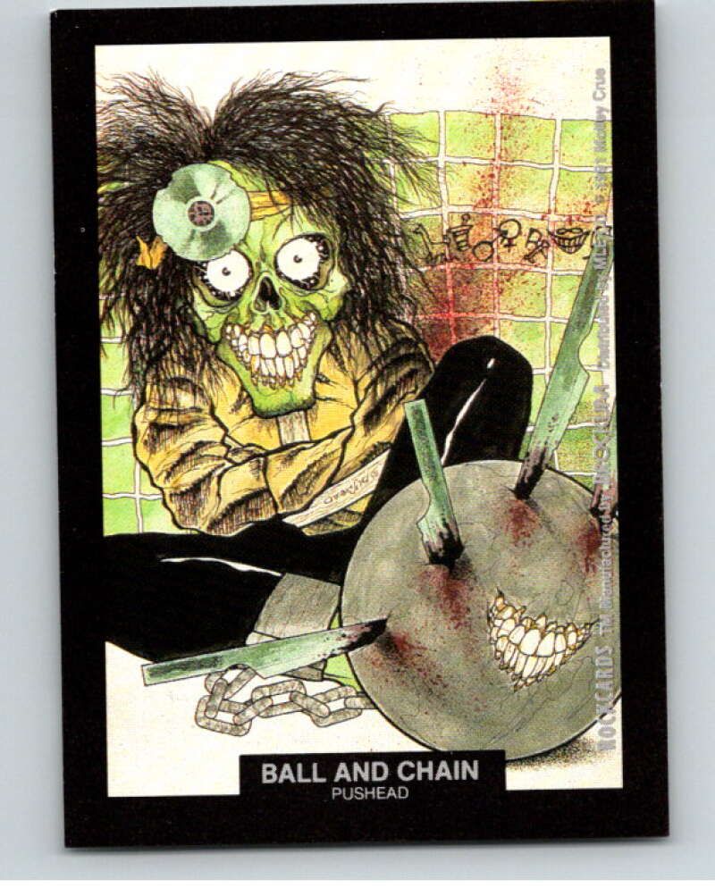 1991 Brockum Rock Cards Artwork Stick-Ons Ball and Chain SP V70760 Image 1