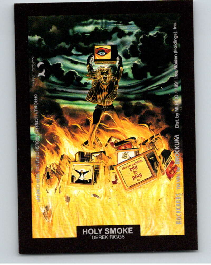 1991 Brockum Rock Cards Artwork Stick-Ons Holy Smoke V70765 Image 1
