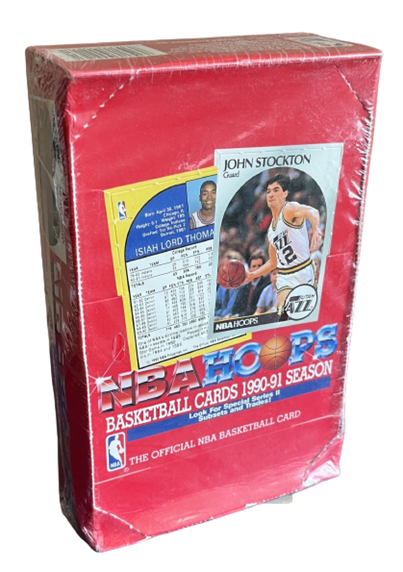 1990-91 Hoops Series 2 Basketball NBA Sealed Box - 36 Sealed Packs Per Box Image 1