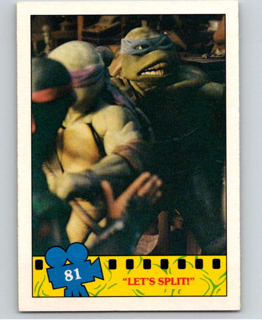 1990 O-Pee-Chee Teenage Mutant Ninja Turtles Movie #81 Card V71178 Image 1