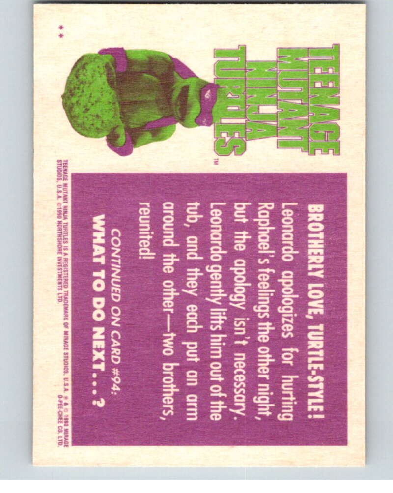 1990 O-Pee-Chee Teenage Mutant Ninja Turtles Movie #93 Card V71207 Image 2