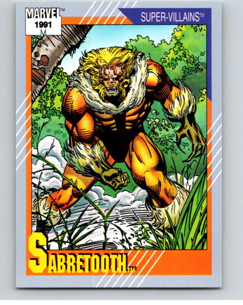 1991 Impel Marvel Universe #56 Sabretooth V71495 Image 1
