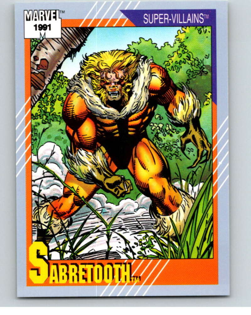 1991 Impel Marvel Universe #56 Sabretooth V71496 Image 1