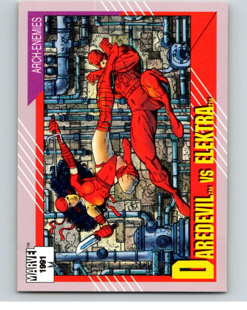 1991 Impel Marvel Universe #95 Daredevil vs. Elektra V71573 Image 1