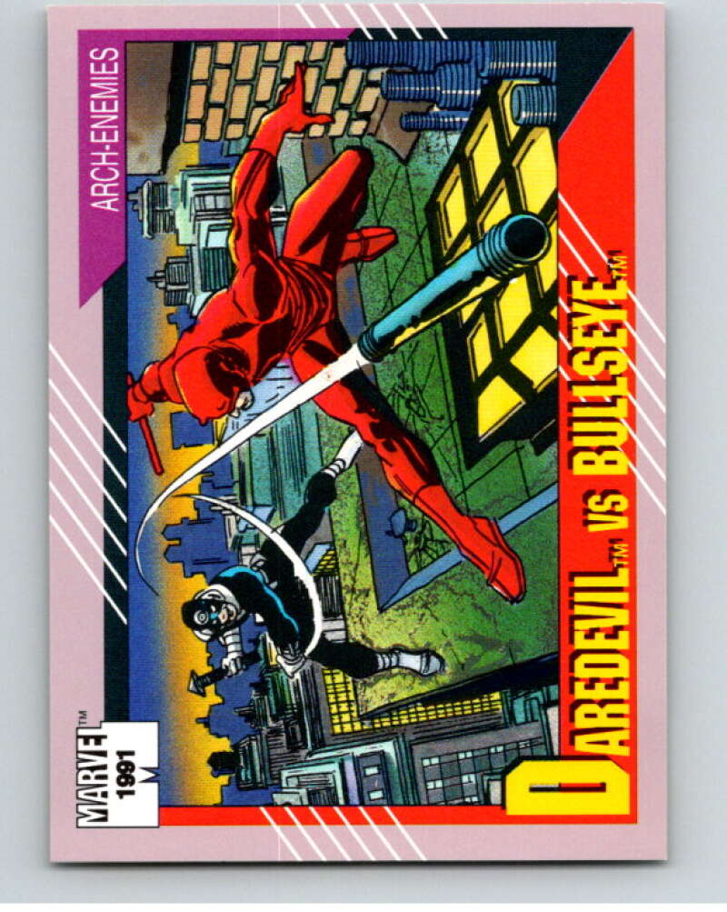 1991 Impel Marvel Universe #104 Daredevil vs. Bullseye V71592 Image 1
