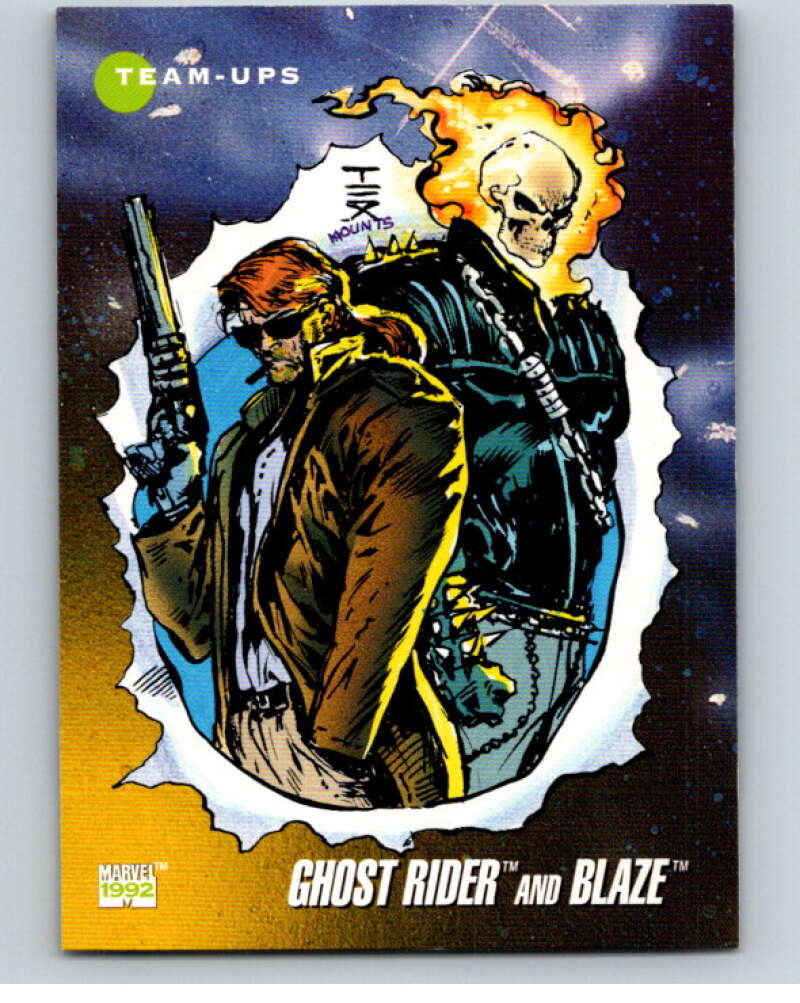 1992 Impel Marvel Universe #79 Ghost Rider and Blaze V71880 Image 1