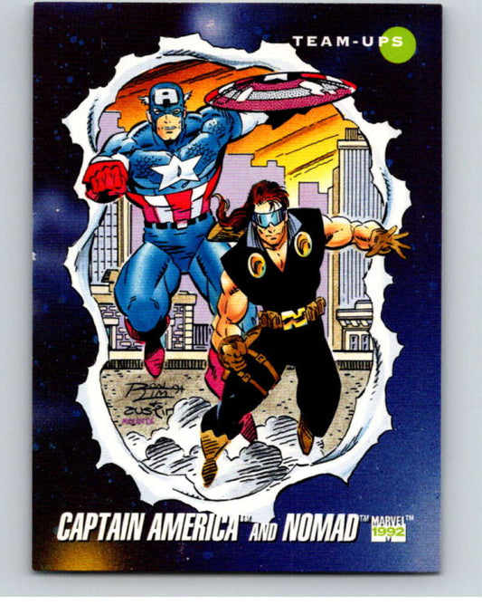 1992 Impel Marvel Universe #80 Captain America and Nomad   V71885 Image 1