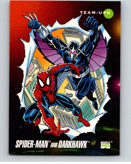 1992 Impel Marvel Universe #81 Spider-Man and Darkhawk   V71890 Image 1