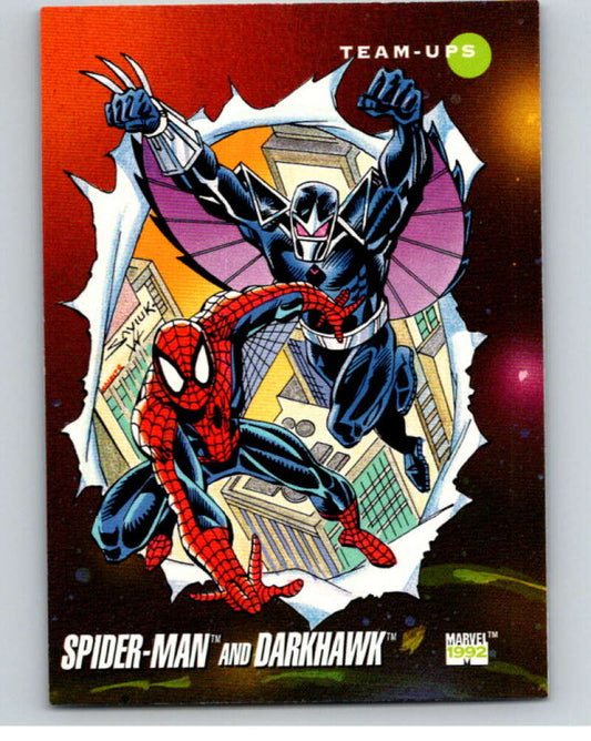 1992 Impel Marvel Universe #81 Spider-Man and Darkhawk   V71892 Image 1
