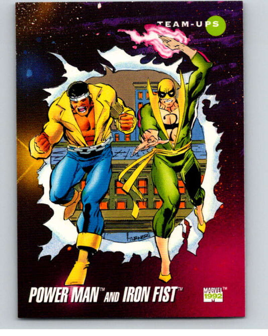 1992 Impel Marvel Universe #96 Power Man and Iron Fist   V71904 Image 1