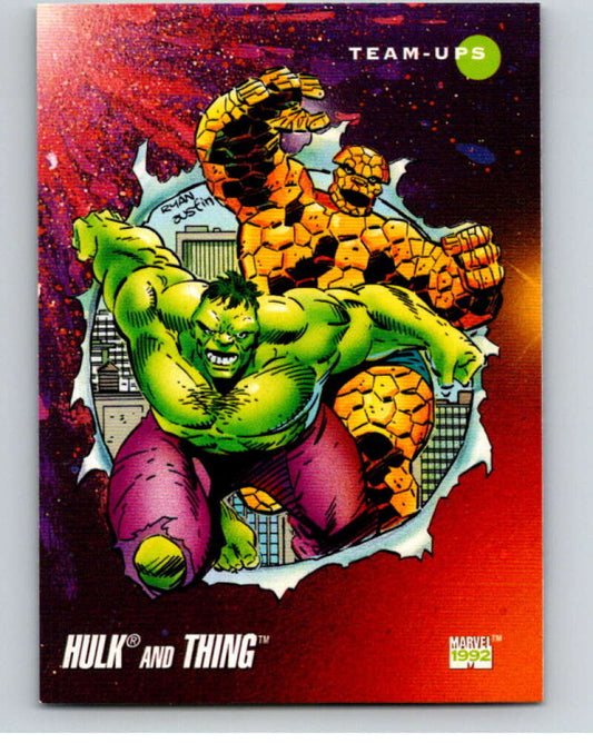 1992 Impel Marvel Universe #98 Hulk and Thing   V71908 Image 1