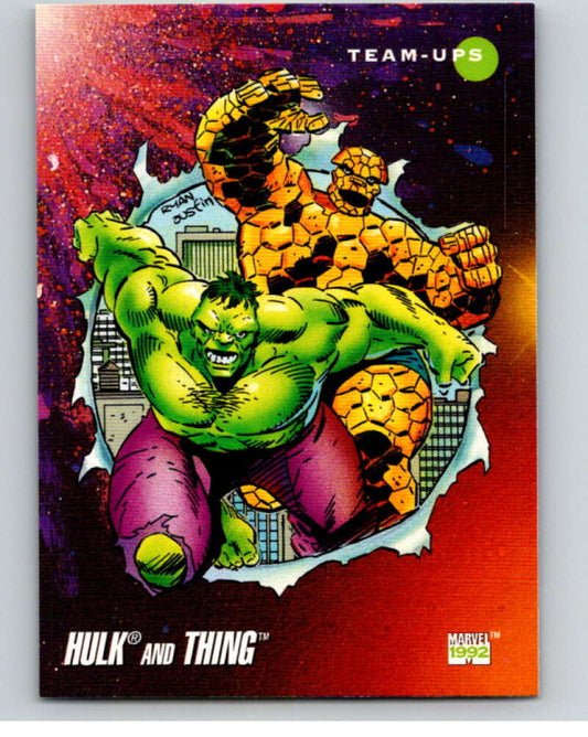 1992 Impel Marvel Universe #98 Hulk and Thing   V71909 Image 1