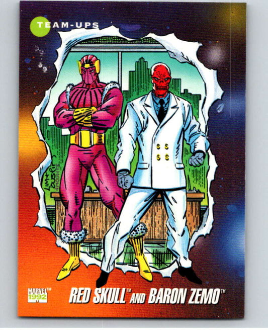 1992 Impel Marvel Universe #99 Red Skull and Baron Zemo   V71913 Image 1