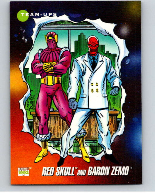 1992 Impel Marvel Universe #99 Red Skull and Baron Zemo   V71914 Image 1