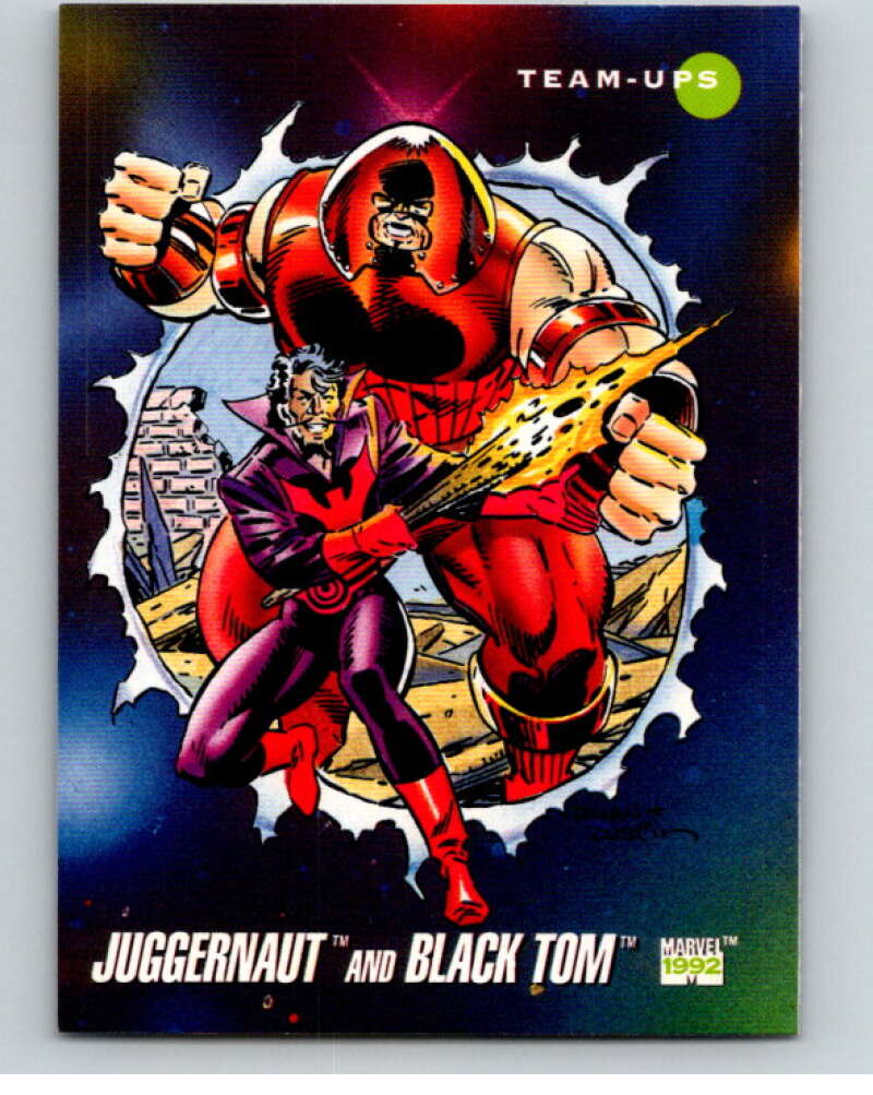 1992 Impel Marvel Universe #100 Juggernaut and Black Tom V71916 Image 1