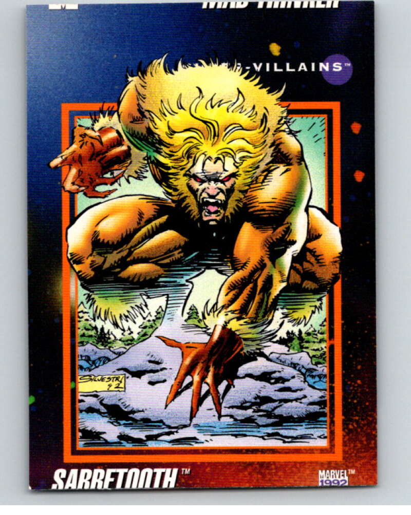 1992 Impel Marvel Universe #129 Sabretooth V72003 Image 1