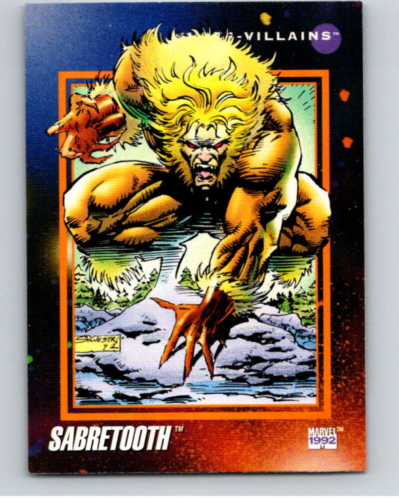 1992 Impel Marvel Universe #129 Sabretooth V72004 Image 1