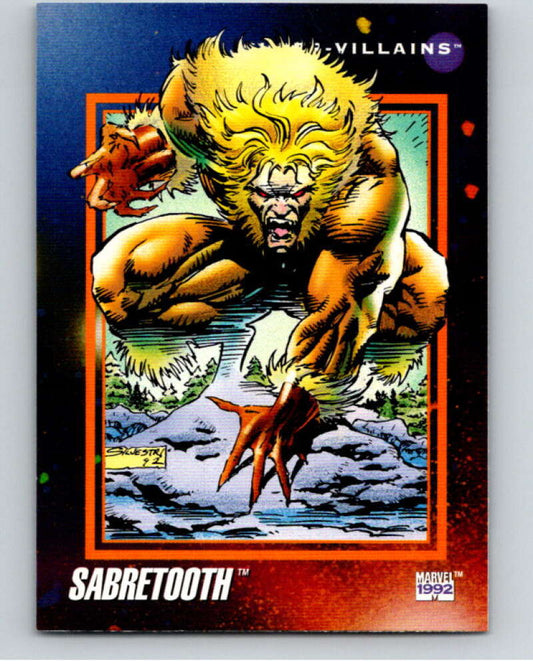1992 Impel Marvel Universe #129 Sabretooth   V72005 Image 1