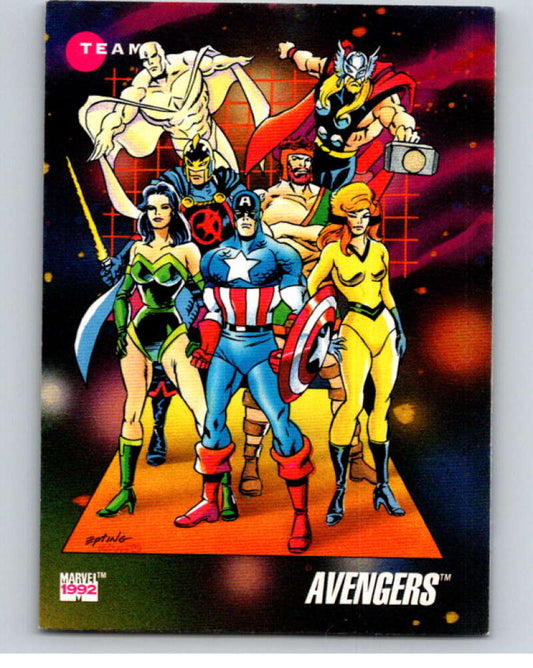 1992 Impel Marvel Universe #171 Avengers   V72071 Image 1