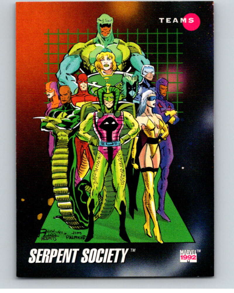 1992 Impel Marvel Universe #183 Serpent Society V72092 Image 1