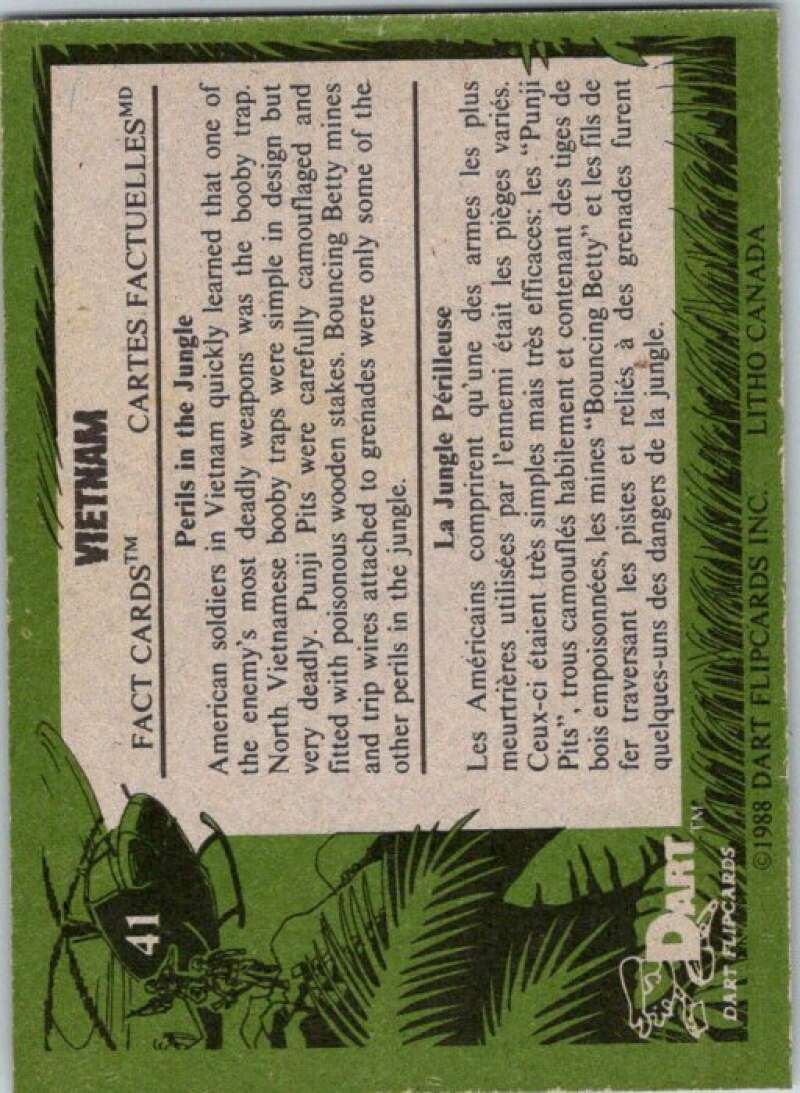 1988 Dart Flipcards Vietnam Facts Series I #41 Vietnam V72214 Image 2