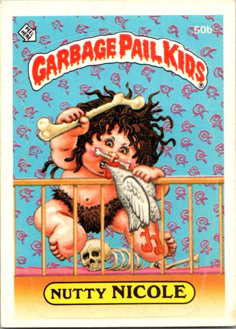 1985 Topps Garbage Pail Kids Series 2 #50b Nutty Nicole V72738 Image 1