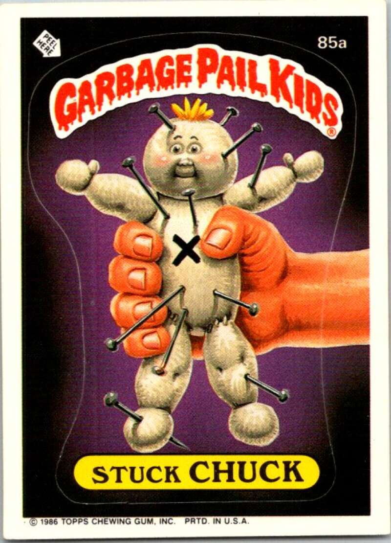 1986 Topps Garbage Pail Kids Series 3 #85a Stuck Chuck V72755 Image 1