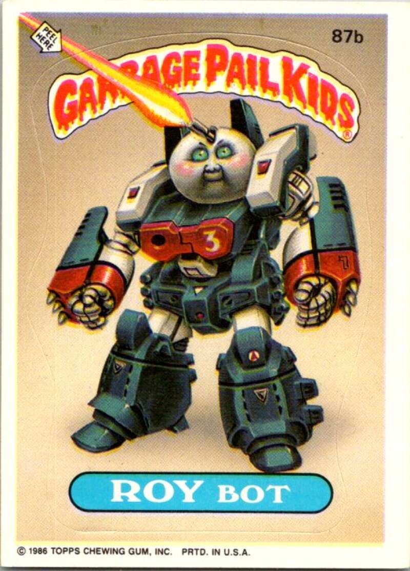 1986 Topps Garbage Pail Kids Series 3 #87b Roy Bot V72766 Image 1