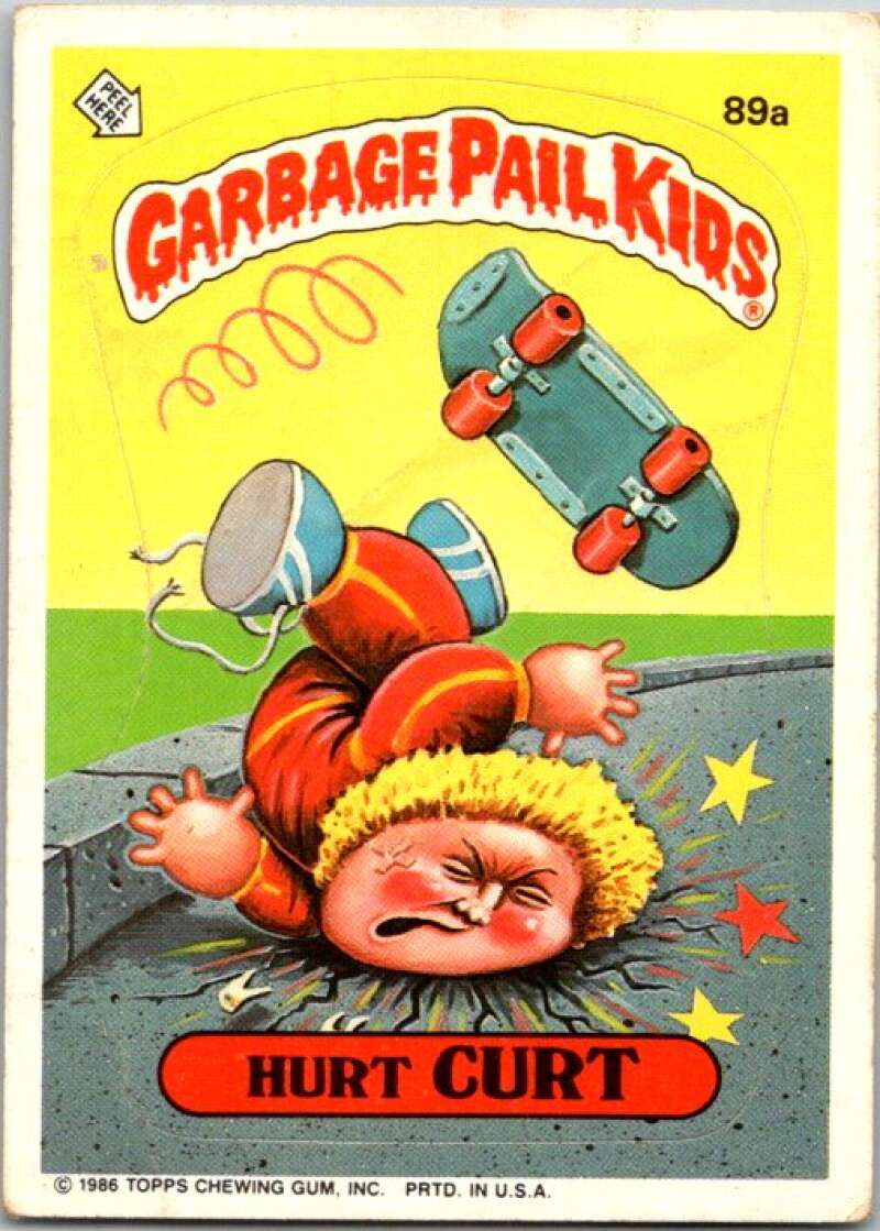 1986 Topps Garbage Pail Kids Series 3 #89a Hurt Curt V72772 Image 1