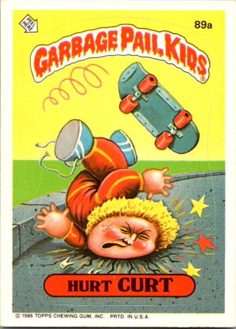 1986 Topps Garbage Pail Kids Series 3 #89a Hurt Curt V72774 Image 1