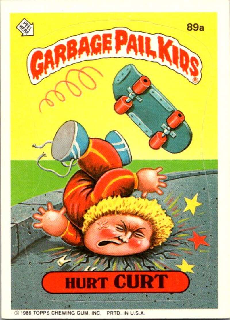 1986 Topps Garbage Pail Kids Series 3 #89a Hurt Curt V72775 Image 1