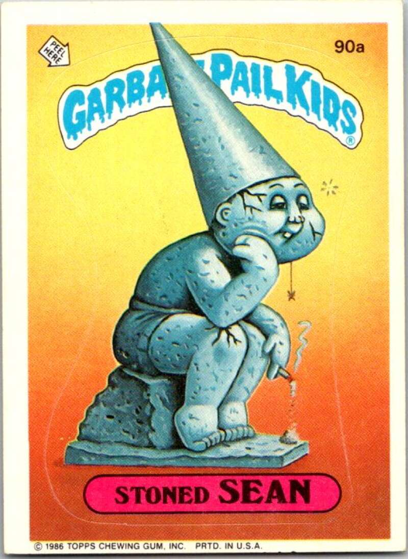 1986 Topps Garbage Pail Kids Series 3 #90a Stoned Sean V72779 Image 1