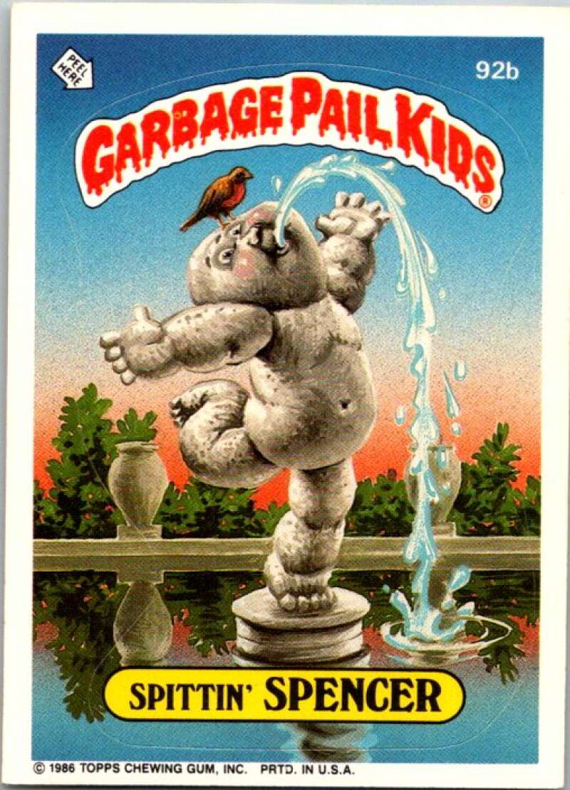 1986 Topps Garbage Pail Kids Series 3 #92b Spittin' Spencer V72786 Image 1