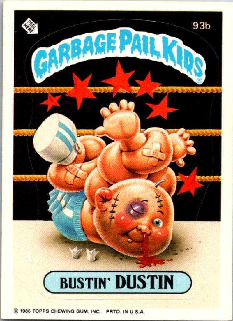1986 Topps Garbage Pail Kids Series 3 #93b Bustin' Dustin V72789 Image 1