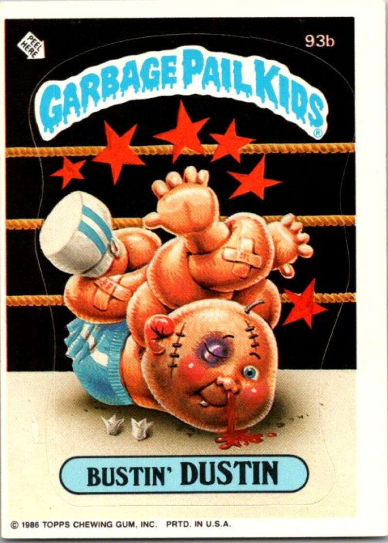 1986 Topps Garbage Pail Kids Series 3 #93b Bustin' Dustin V72790 Image 1