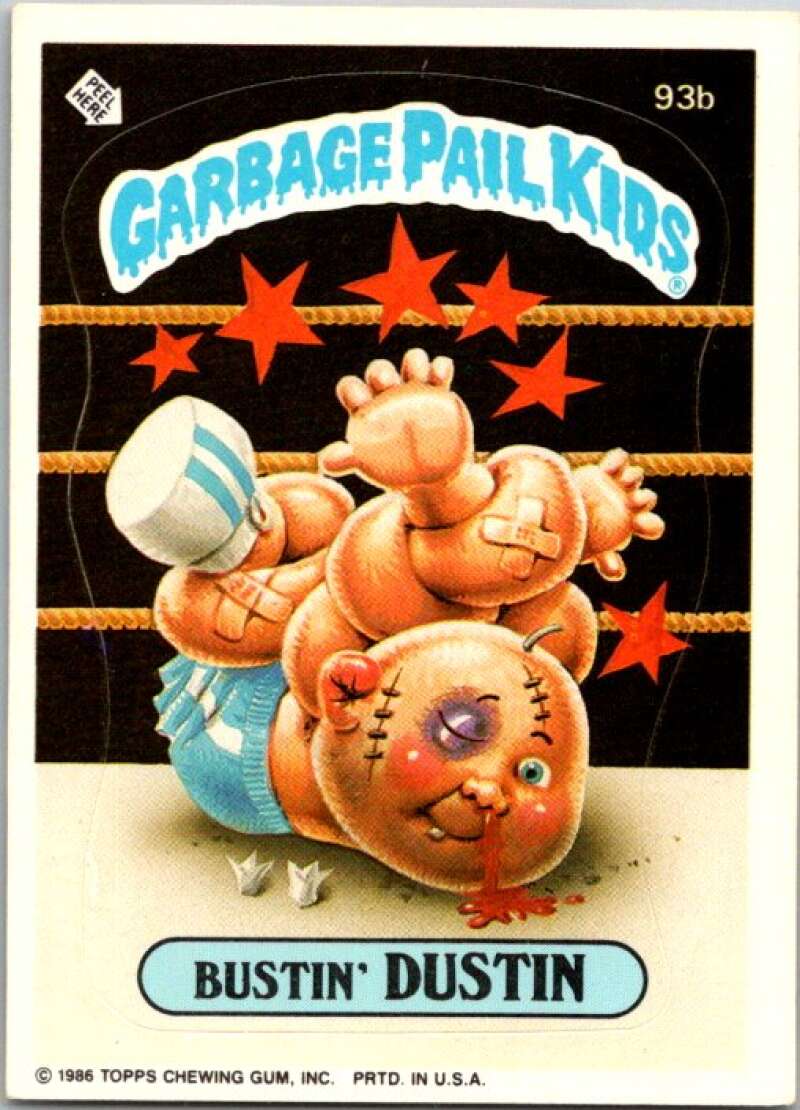 1986 Topps Garbage Pail Kids Series 3 #93b Bustin' Dustin V72791 Image 1