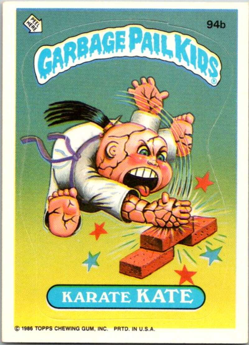 1986 Topps Garbage Pail Kids Series 3 #94b Karate Kate V72796 Image 1