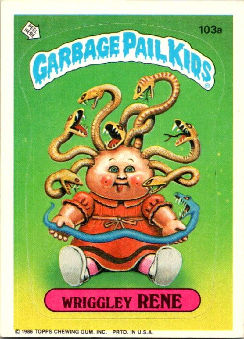 1986 Topps Garbage Pail Kids Series 3 #103b Curly Carla V72823 Image 1
