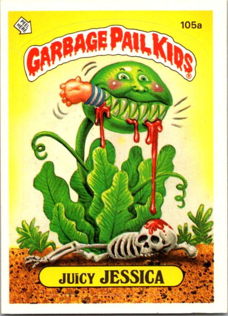 1986 Topps Garbage Pail Kids Series 3 #105a Juicy Jessica V72828 Image 1