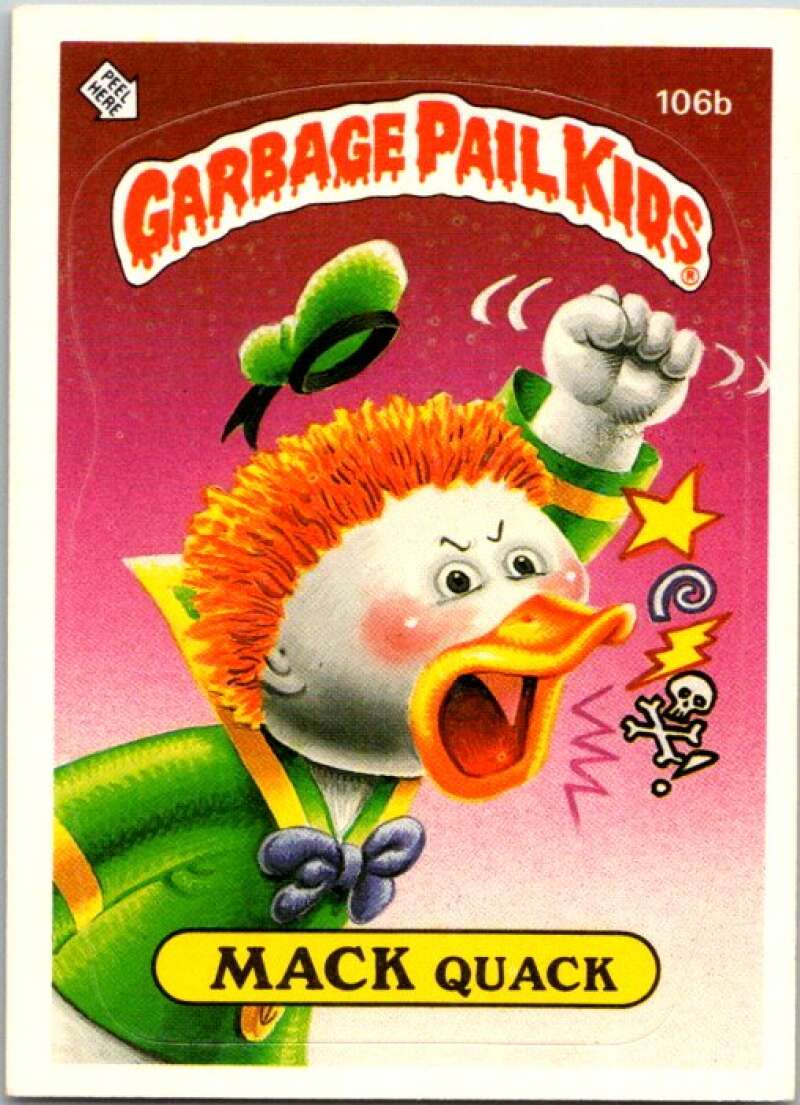 1986 Topps Garbage Pail Kids Series 3 #106b Mack Quack V72833 Image 1