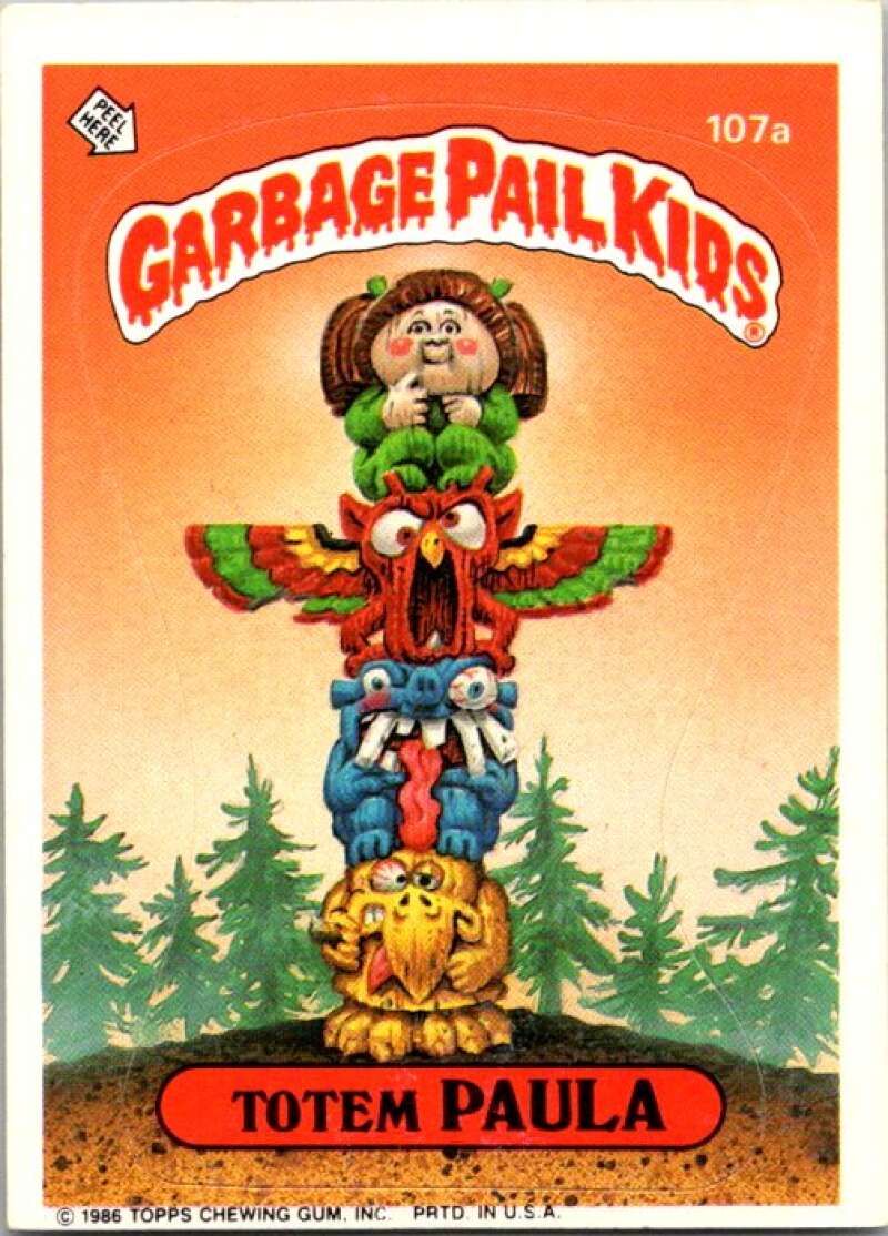 1986 Topps Garbage Pail Kids Series 3 #107b Tatum Pole V72835 Image 1