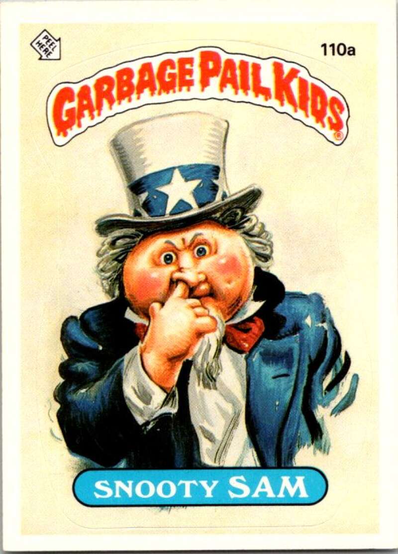1986 Topps Garbage Pail Kids Series 3 #110a Snooty Sam V72848 Image 1