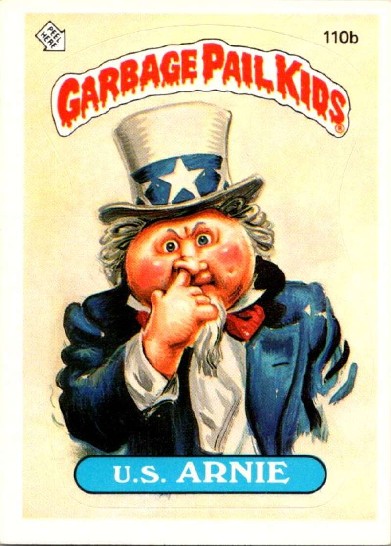 1986 Topps Garbage Pail Kids Series 3 #110b U.S. Arnie V72851 Image 1