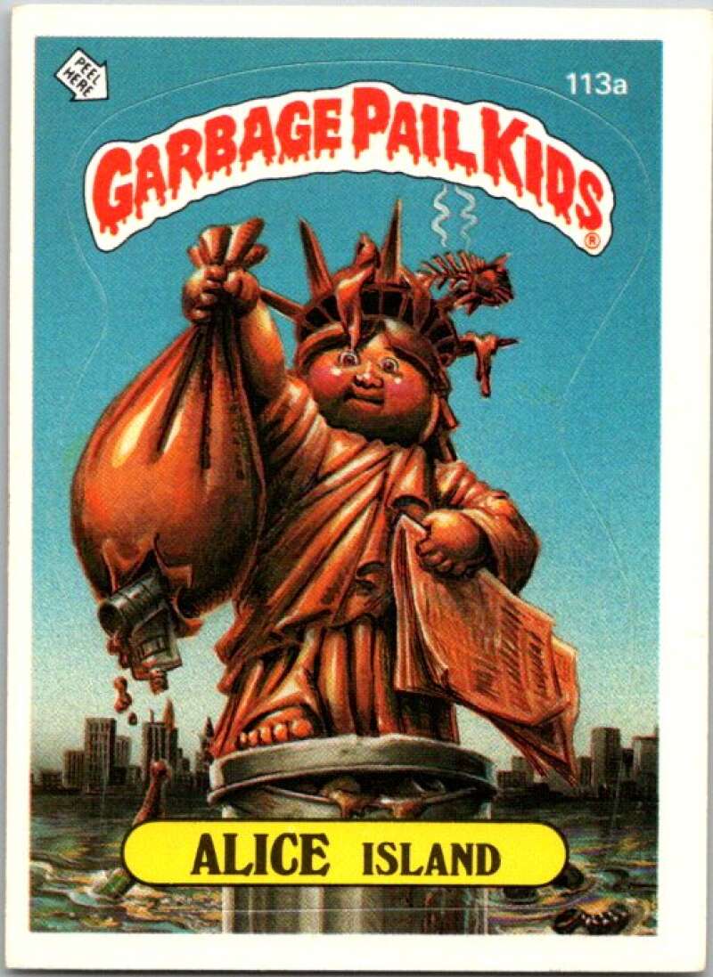 1986 Topps Garbage Pail Kids Series 3 #113a Alice Island V72859 Image 1